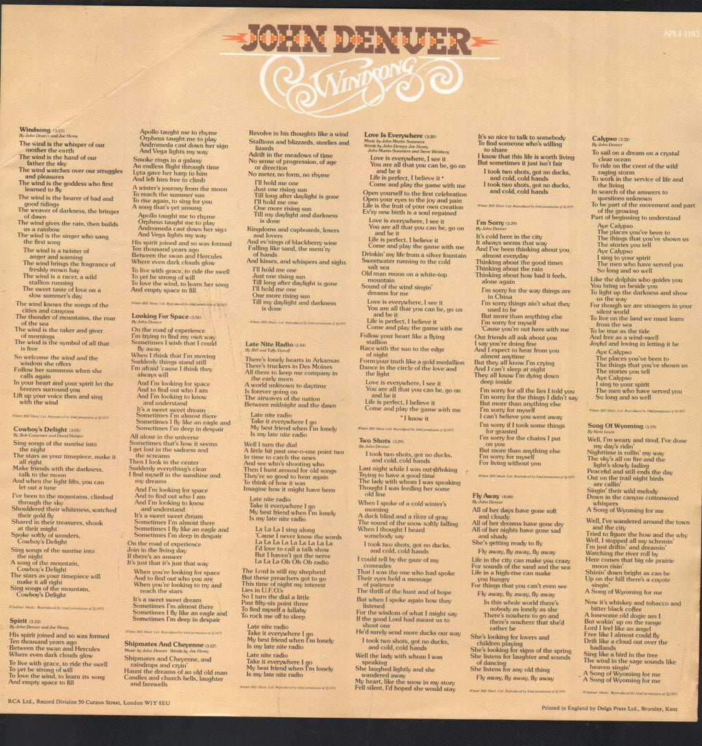 John Denver - Windsong - Lp