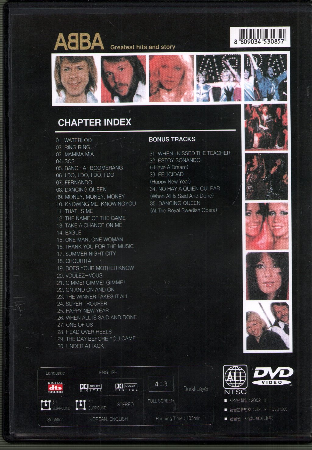 ABBA - Greatest Hits And Story - Dvd