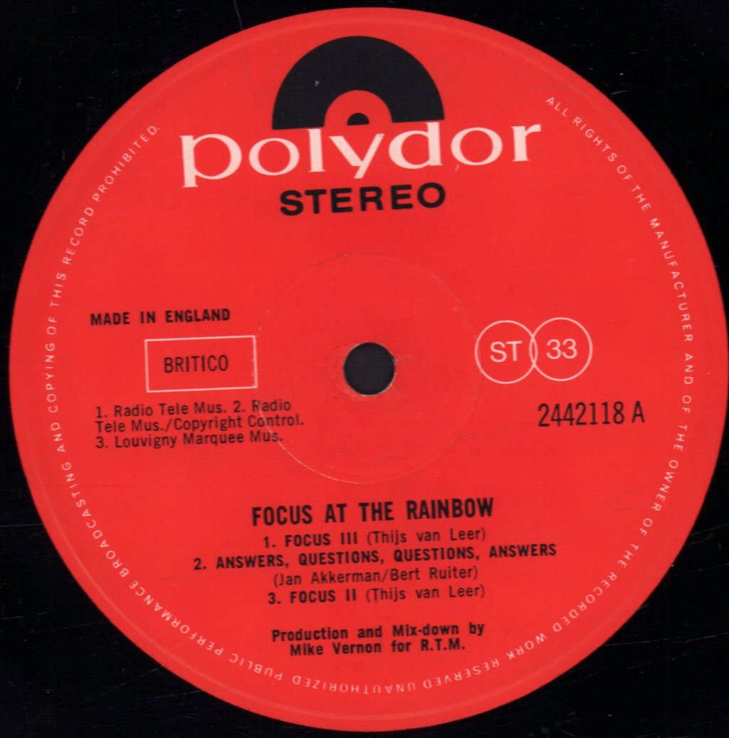 Focus - At The Rainbow - Lp