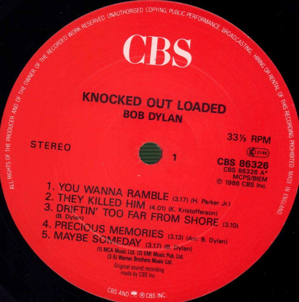 Bob Dylan - Knocked Out Loaded - Lp