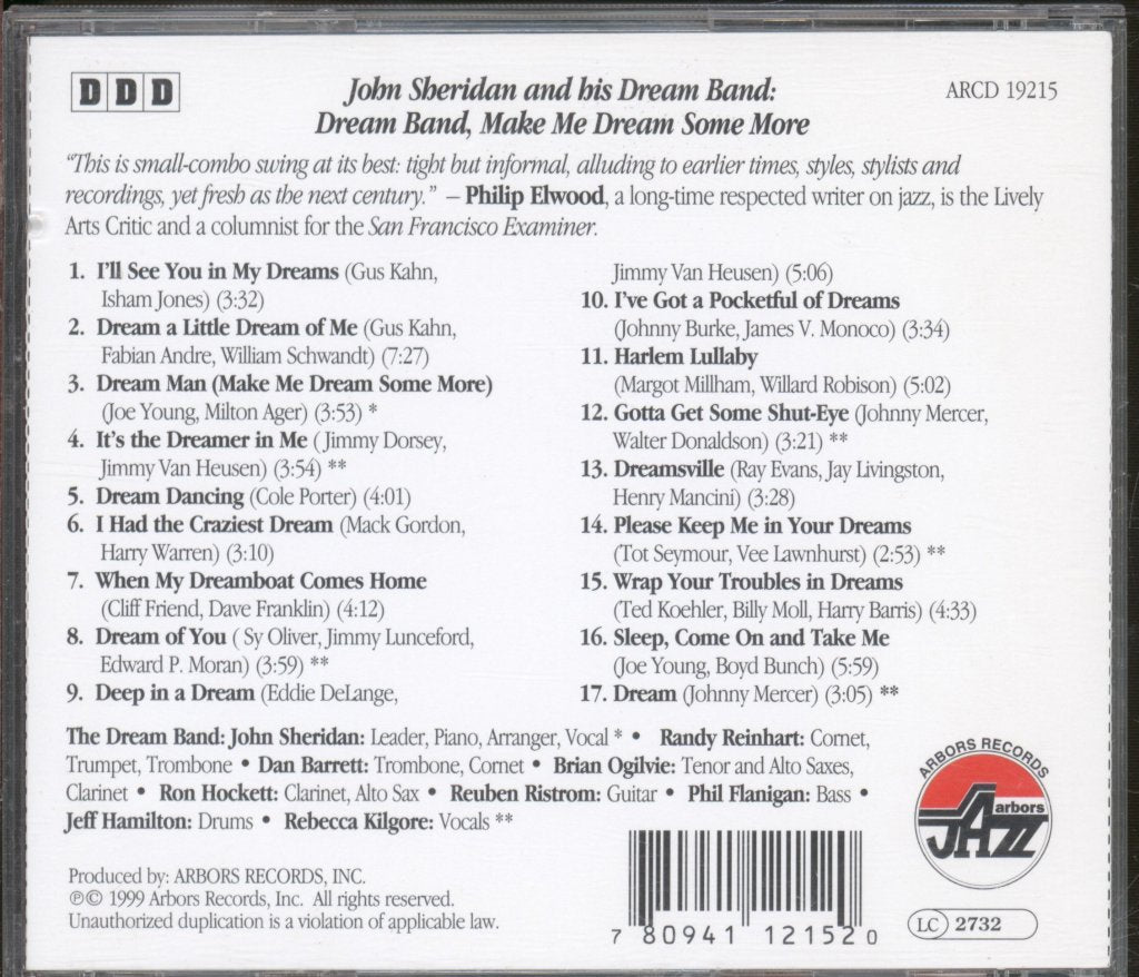 John Sheridan's Dream Band - Make Me Dream Some More - Cd