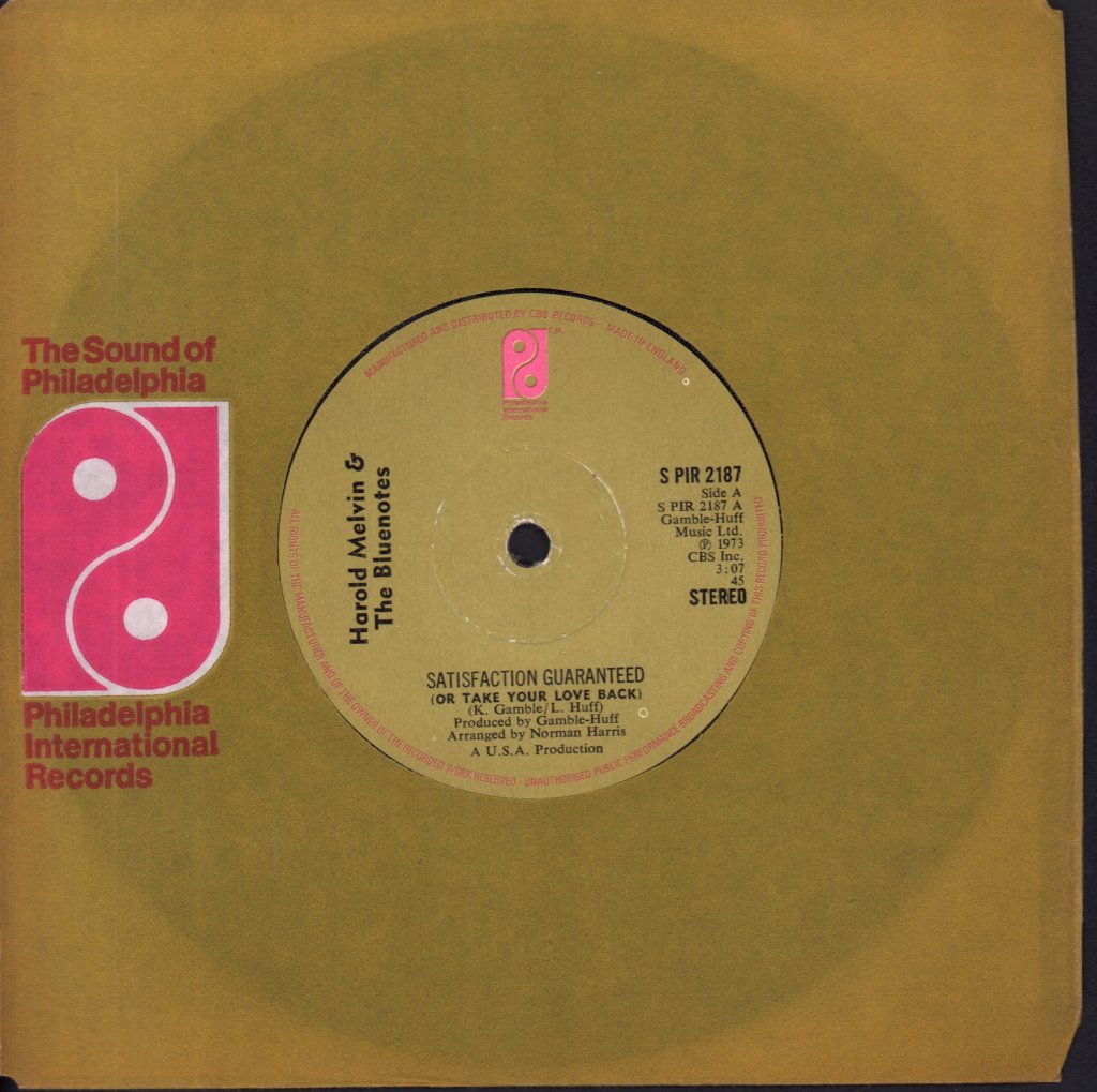 Harold Melvin And The Blue Notes - Satisfaction Guaranteed - 7 Inch