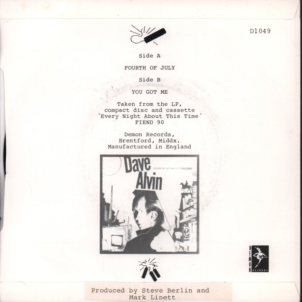 Dave Alvin - Fourth Of July - 7 Inch