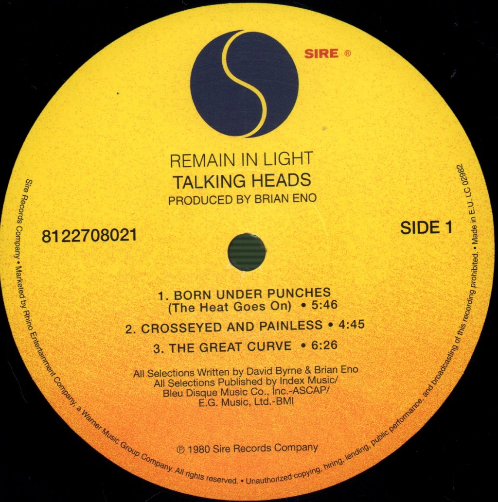 Talking Heads - Remain In Light - Lp