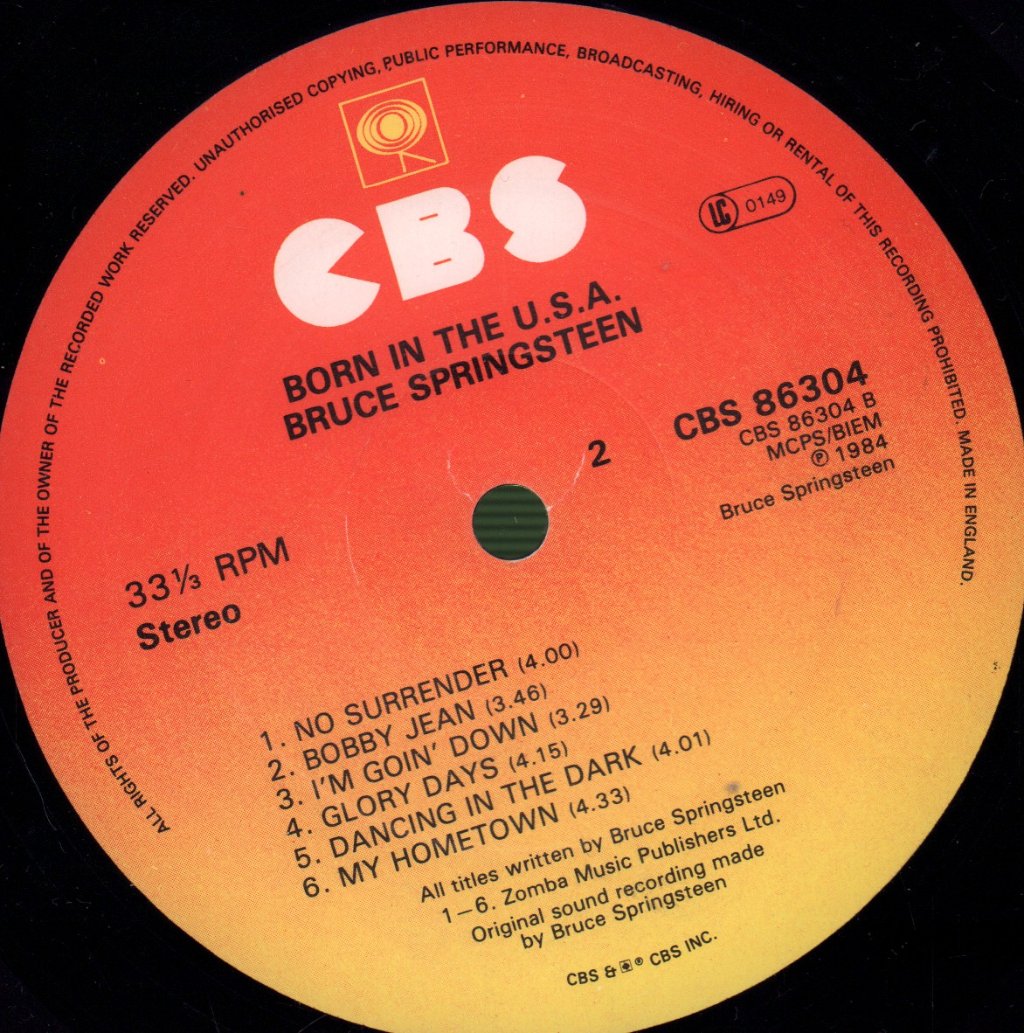 Bruce Springsteen - Born In The Usa - Lp