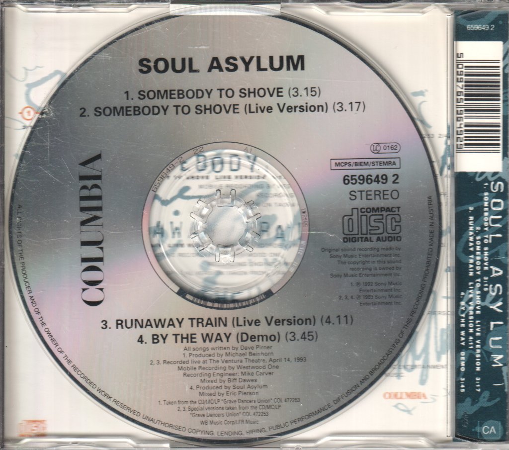 Soul Asylum - Somebody To Shove - Cd
