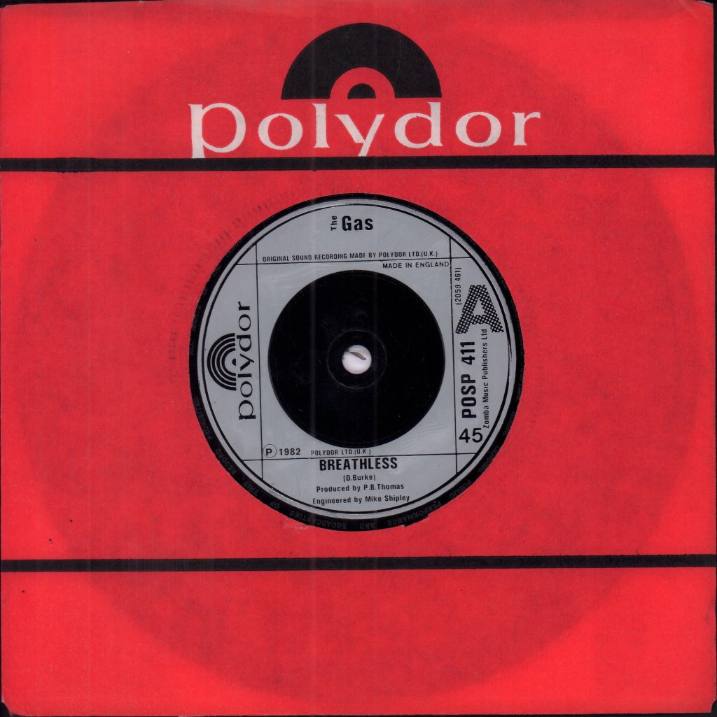 Gas (Punk Band) - Breathless - 7 Inch