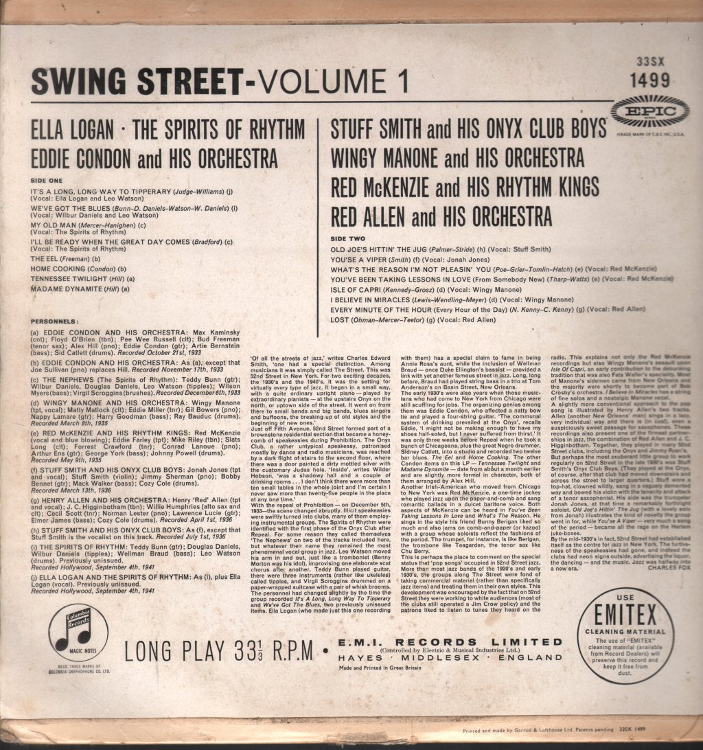 Various Artists - Swing Street Volume 1 - Lp