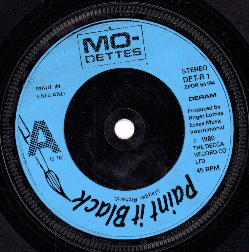 Mo-Dettes - Paint It Black - 7 Inch