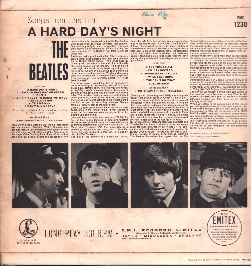 Beatles - A Hard Day's Night - Lp