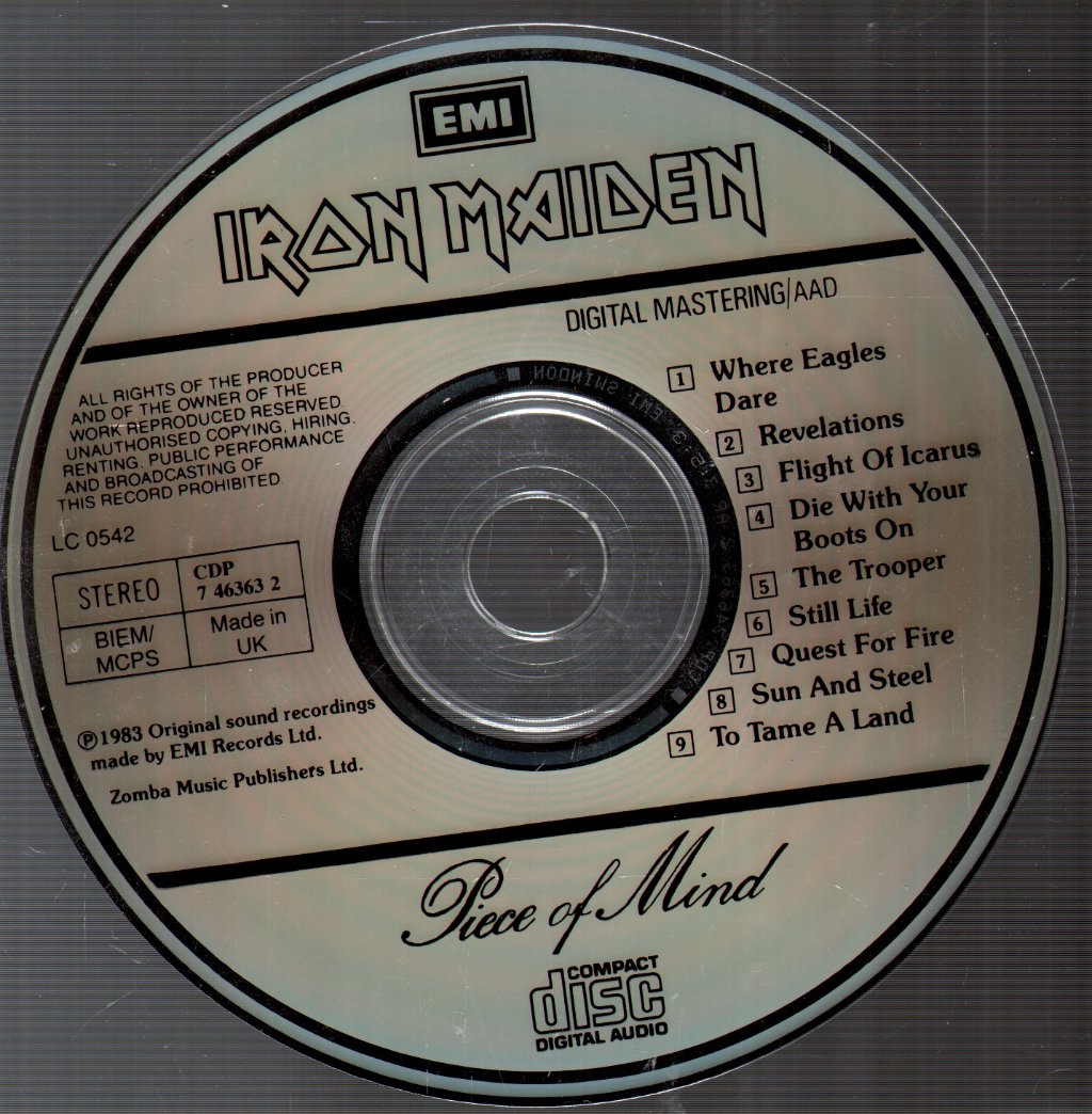 Iron Maiden - Piece Of Mind - Cd