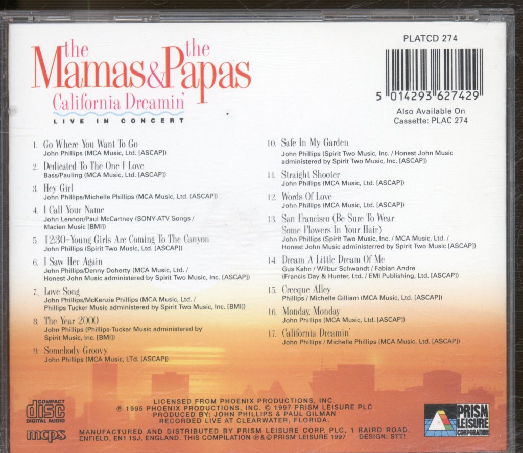 Mamas & The Papas - California Dreamin' - Cd