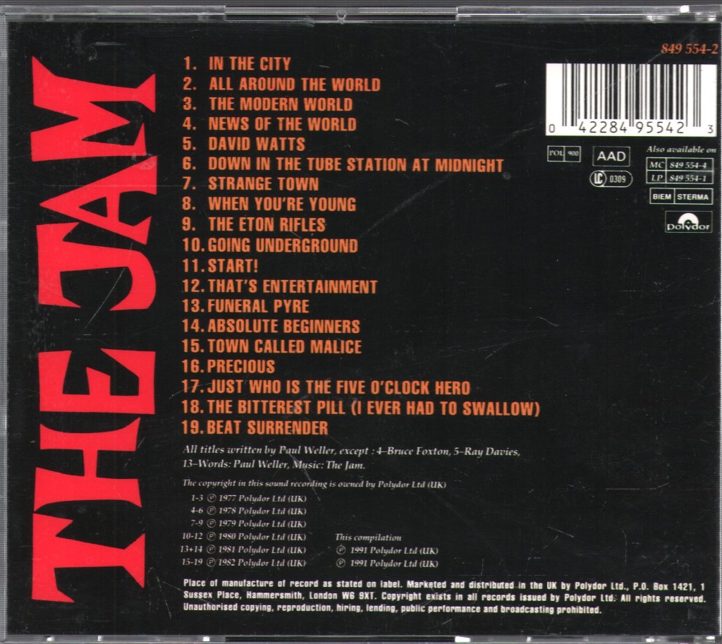 Jam - Greatest Hits - Cd