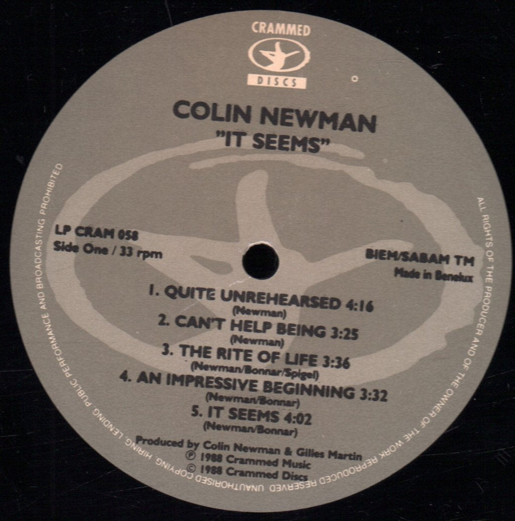 Colin Newman (Wire) - It Seems - Lp