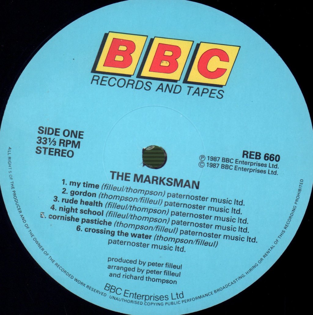 Richard Thompson And Peter Filleul - Marksman (Music From The BBC TV Series) - Lp