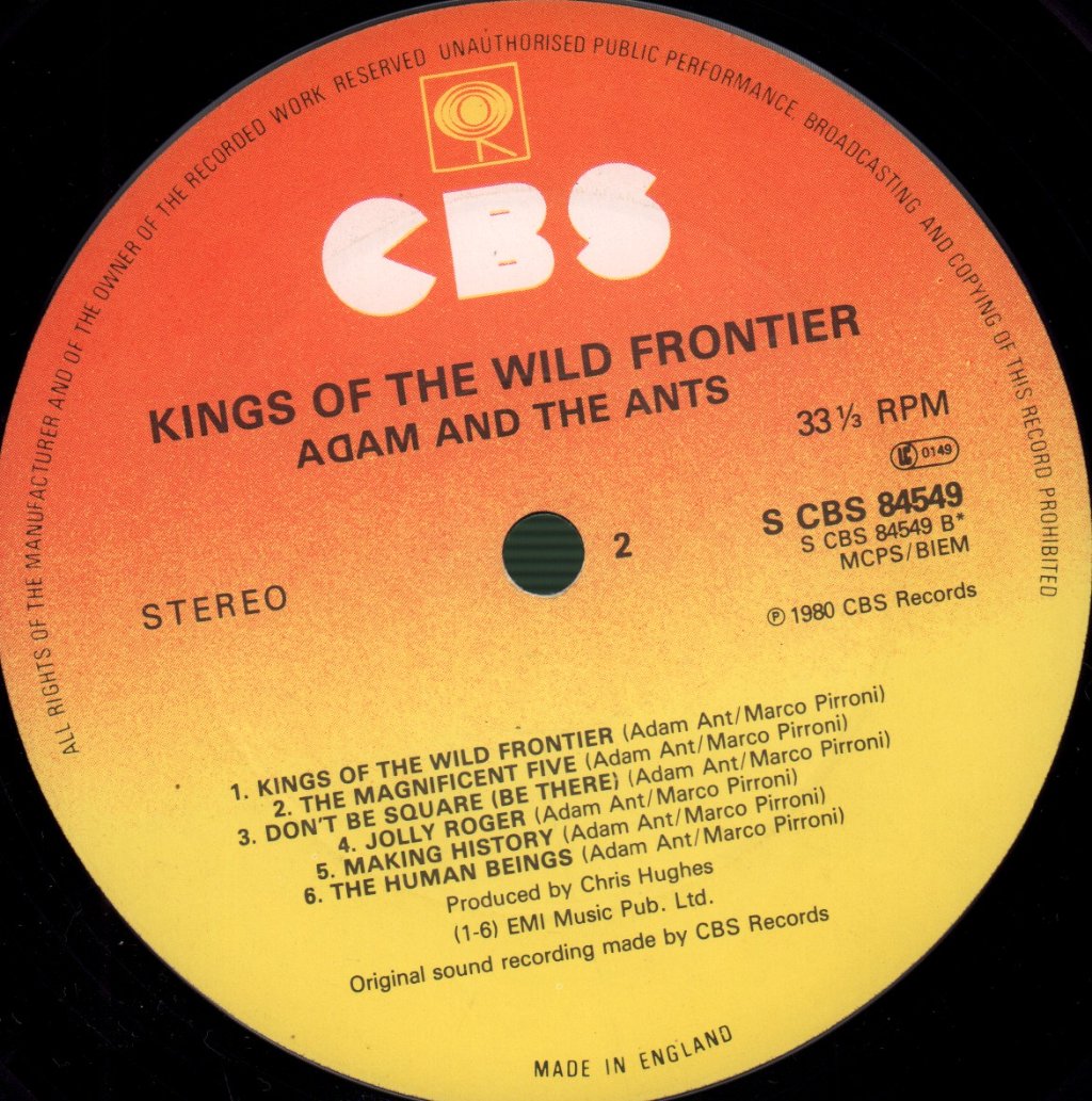 Adam And The Ants - Kings Of The Wild Frontier - Lp