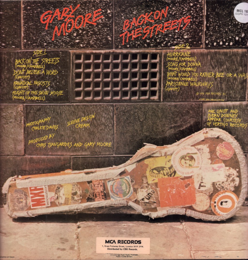 Gary Moore - Back On The Streets - Lp
