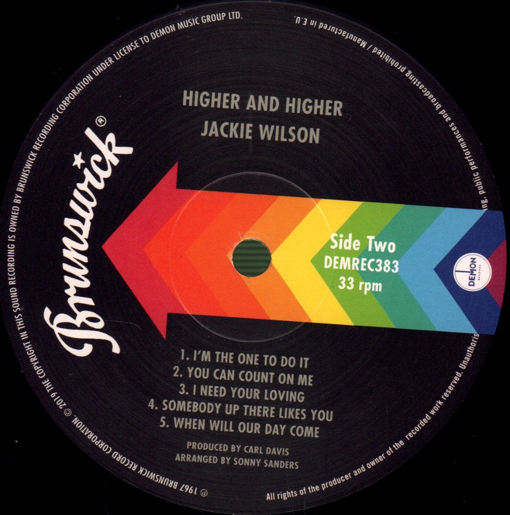 Jackie Wilson - Higher And Higher - Lp