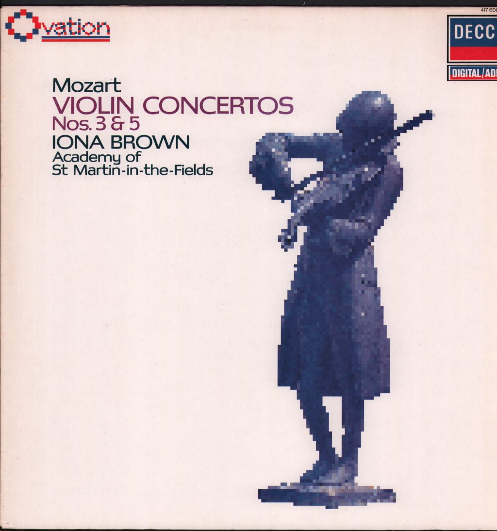 Iona Brown / Academy Of St. Martin-in-the-Fields - Mozart Violin Concertos Nos. 3 & 5 - Lp