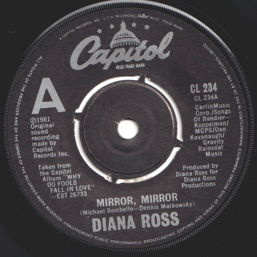 Diana Ross - Mirror Mirror - 7 Inch