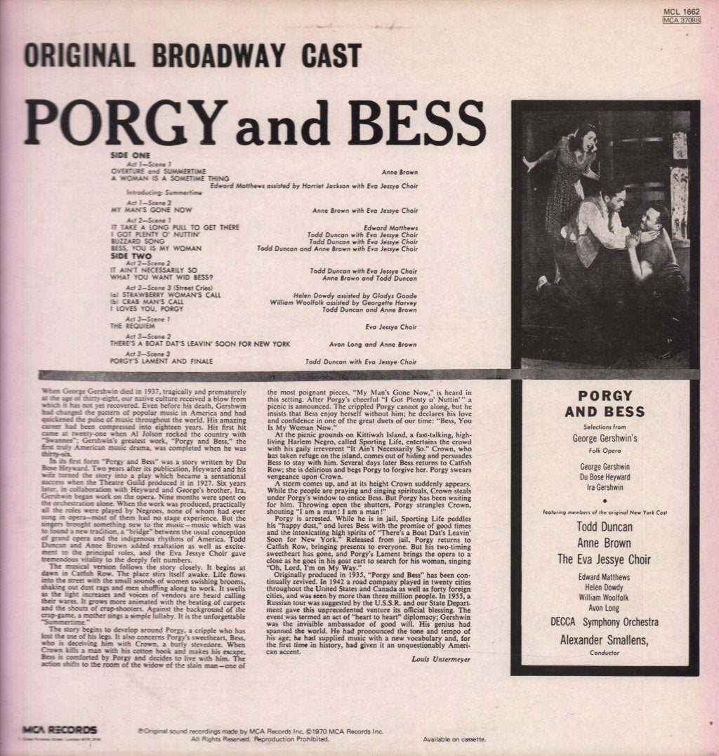 Porgy And Bess - Selections From - Lp