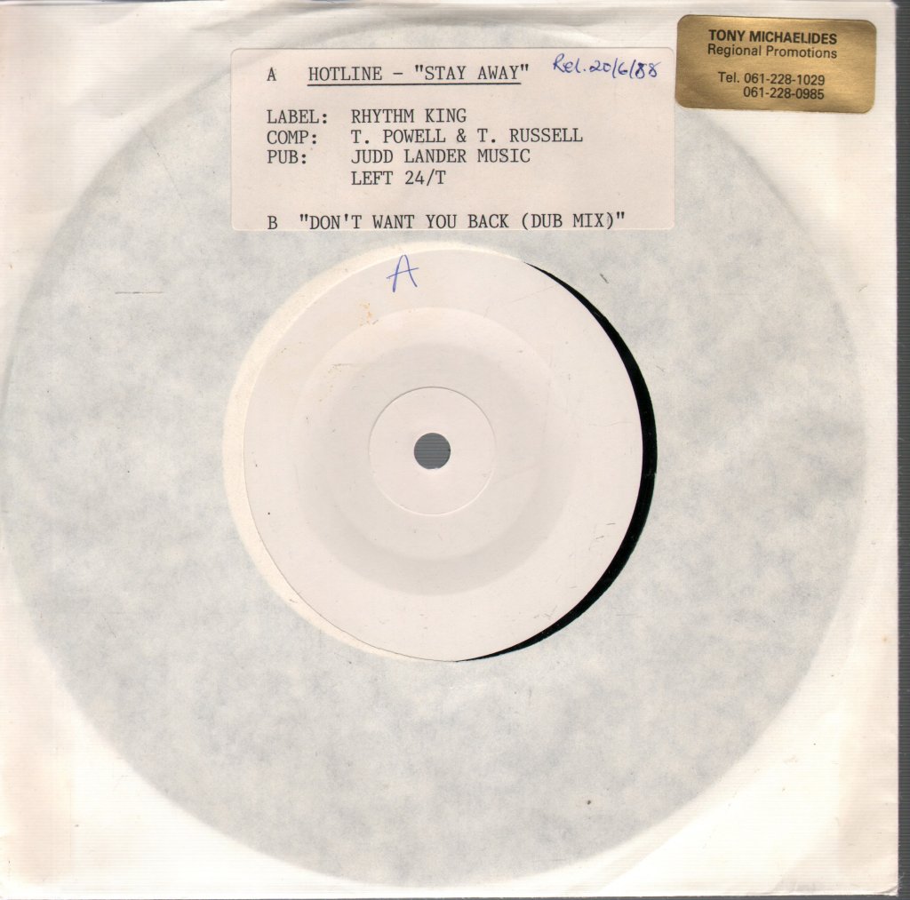 Hotline - Stay Away - 7 Inch