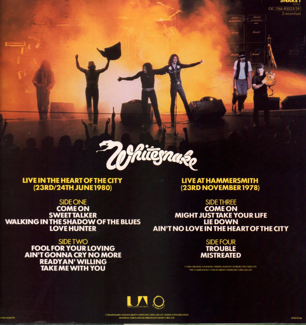 Whitesnake - Live In The Heart Of The City - Double Lp