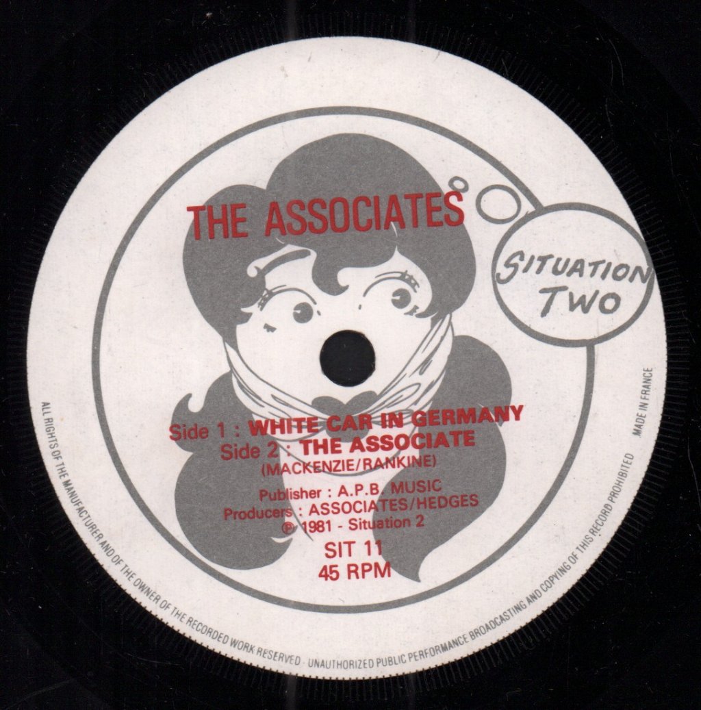 Associates - White Car In Germany - 7 Inch