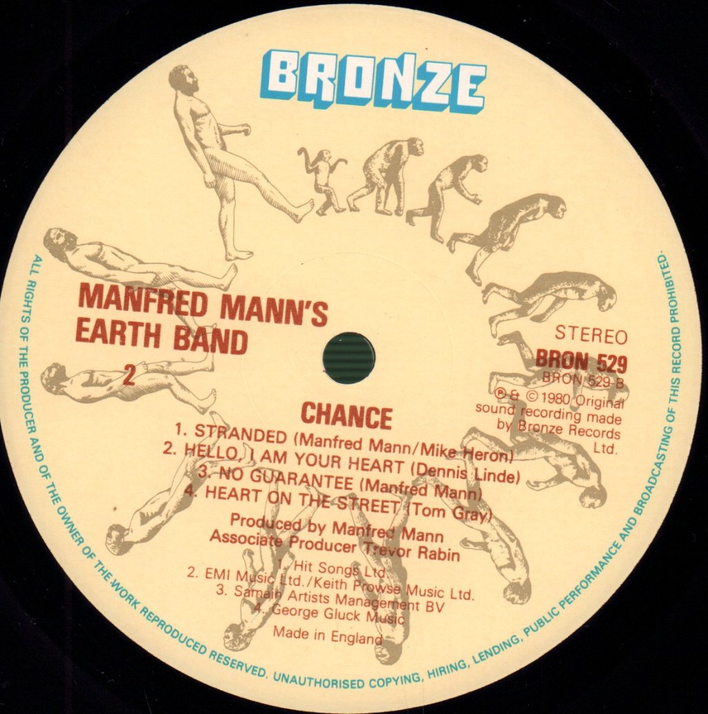 Manfred Mann's Earth Band - Chance - Lp