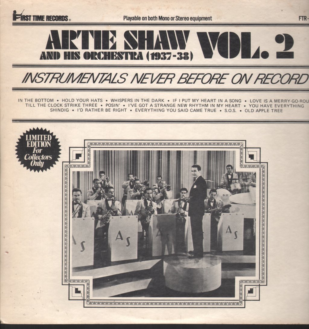 Artie Shaw And His Orchestra - 1937-38 - Vol. 2 - Lp