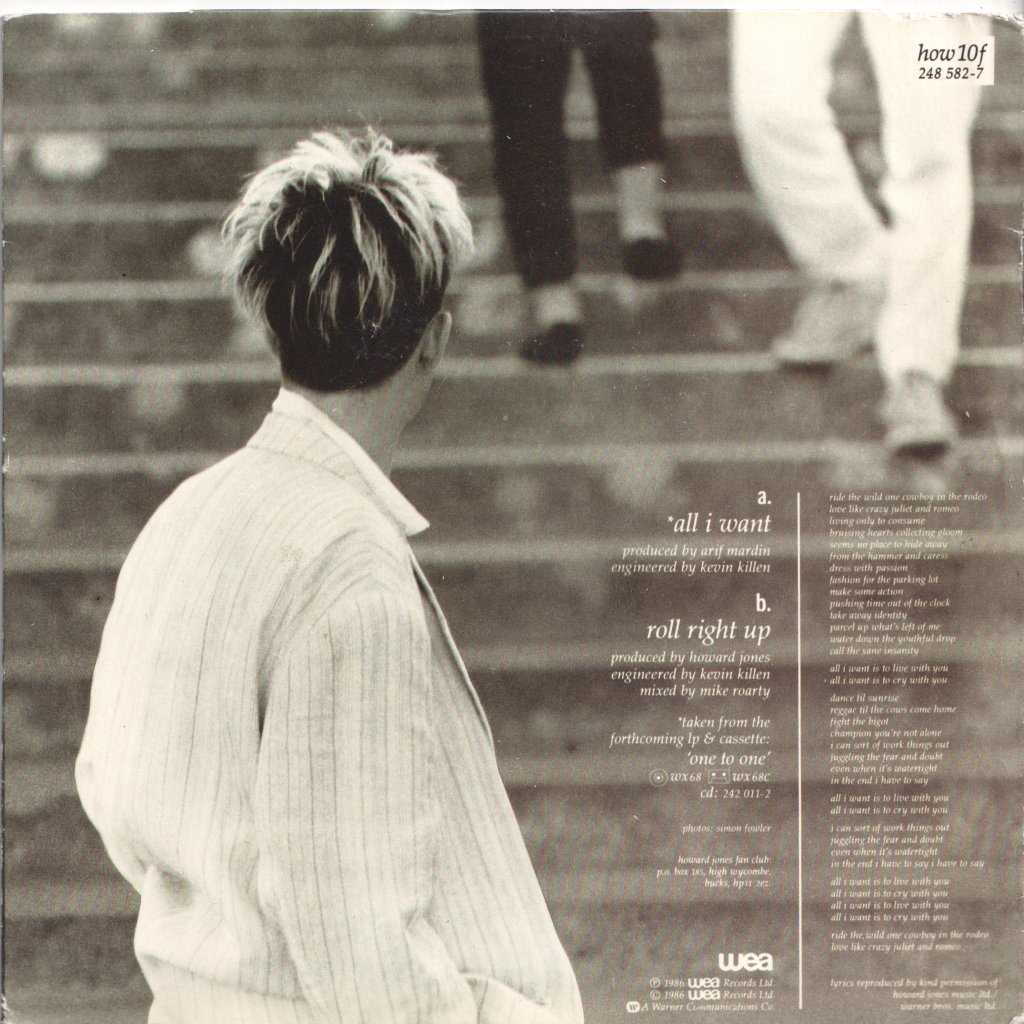 Howard Jones - All I Want - 7 Inch