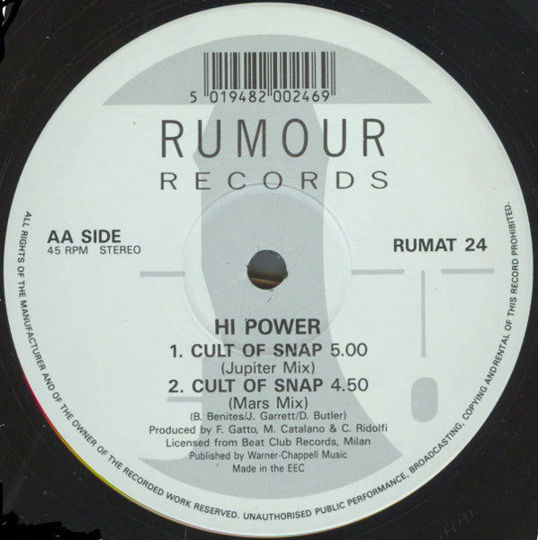 Hi Power - Simba Groove / Cult Of Snap - 12 Inch