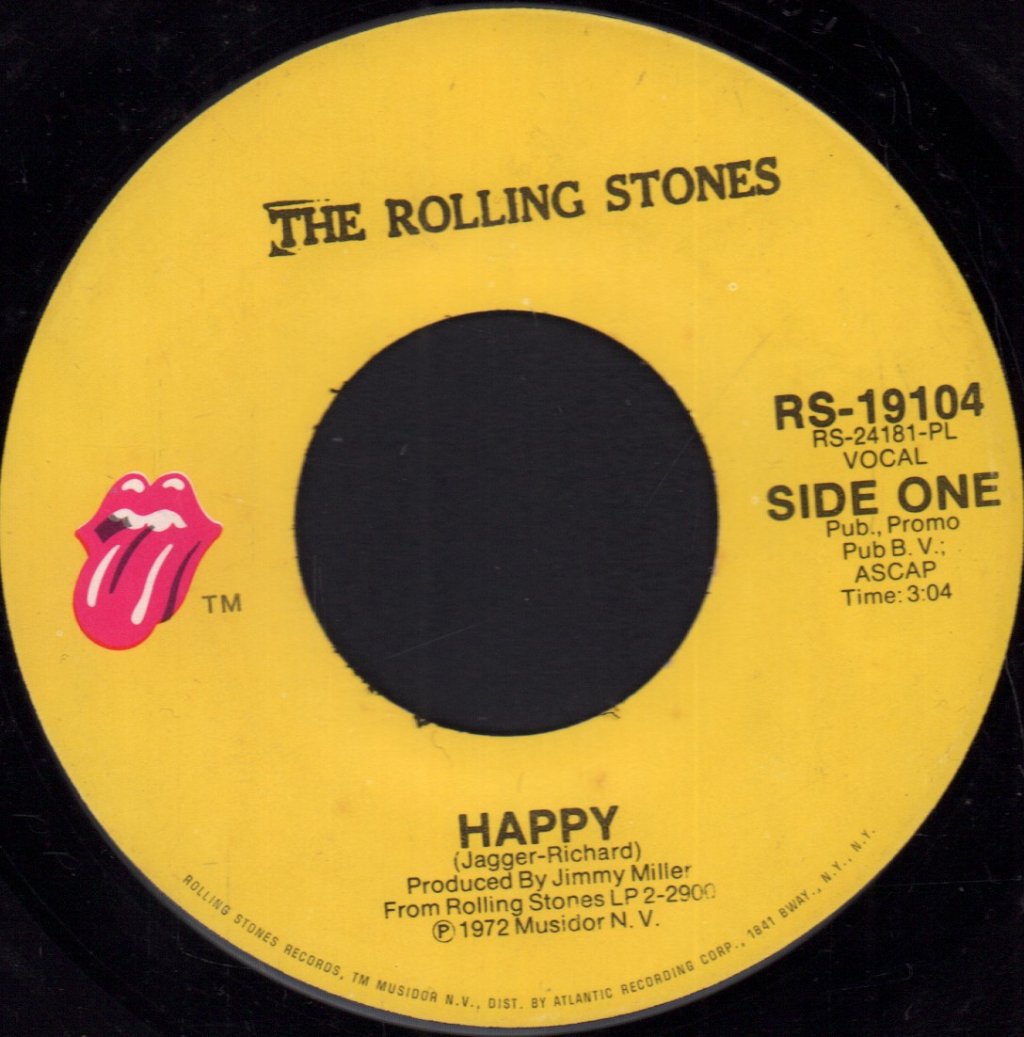 Rolling Stones - Happy - 7 Inch