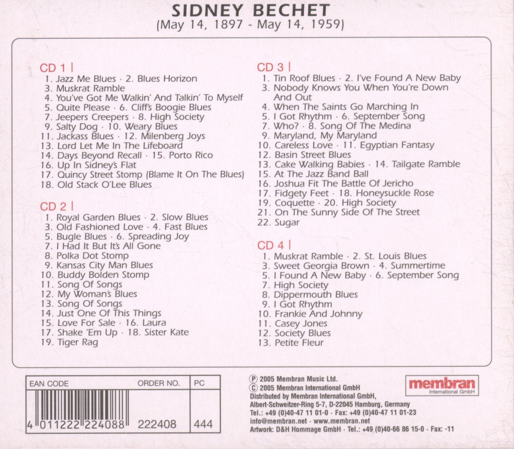 Sidney Bechet - Petite Fleur - Cd Set