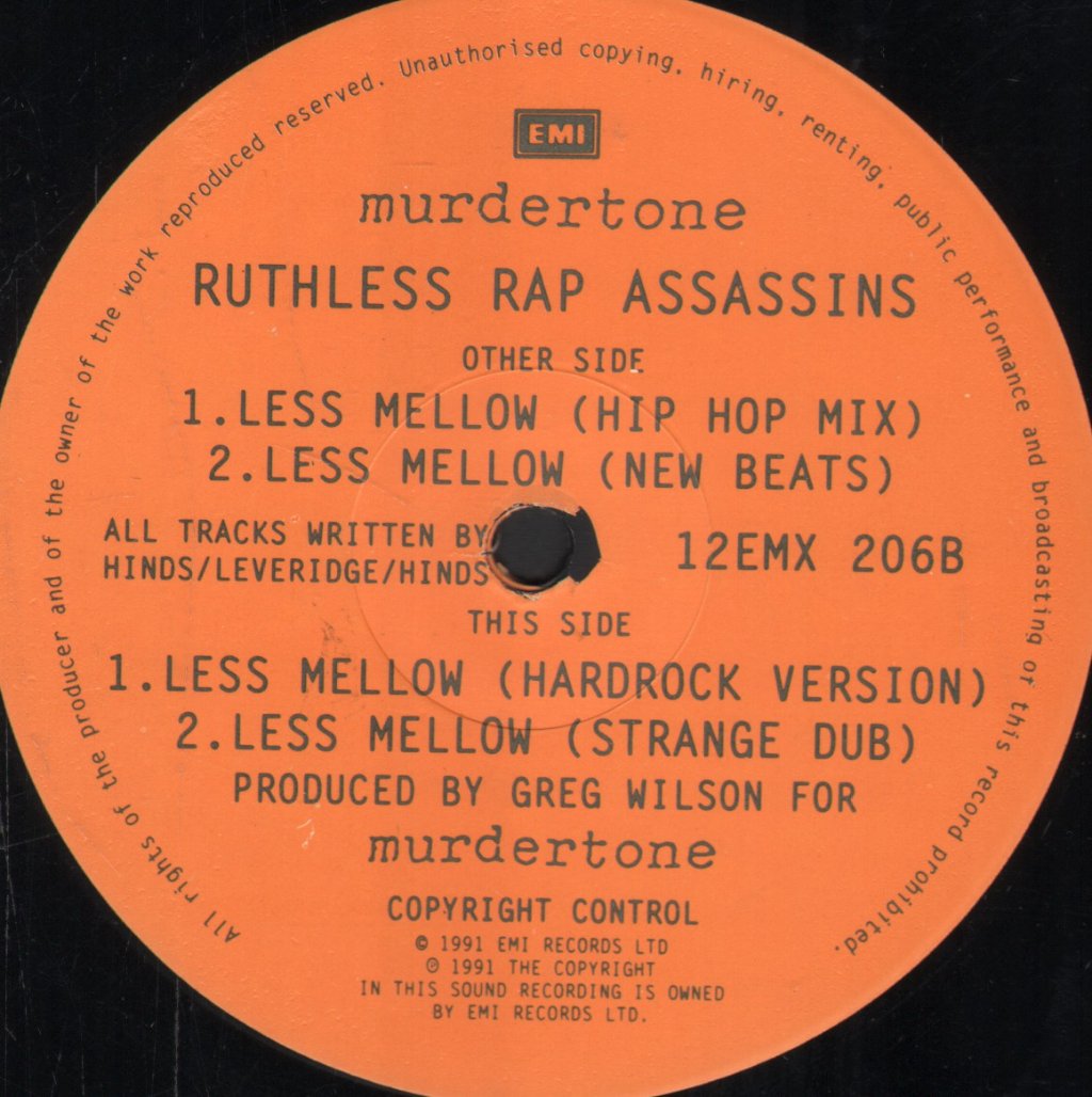 Ruthless Rap Assassins - Mellow Mixes - 12 Inch