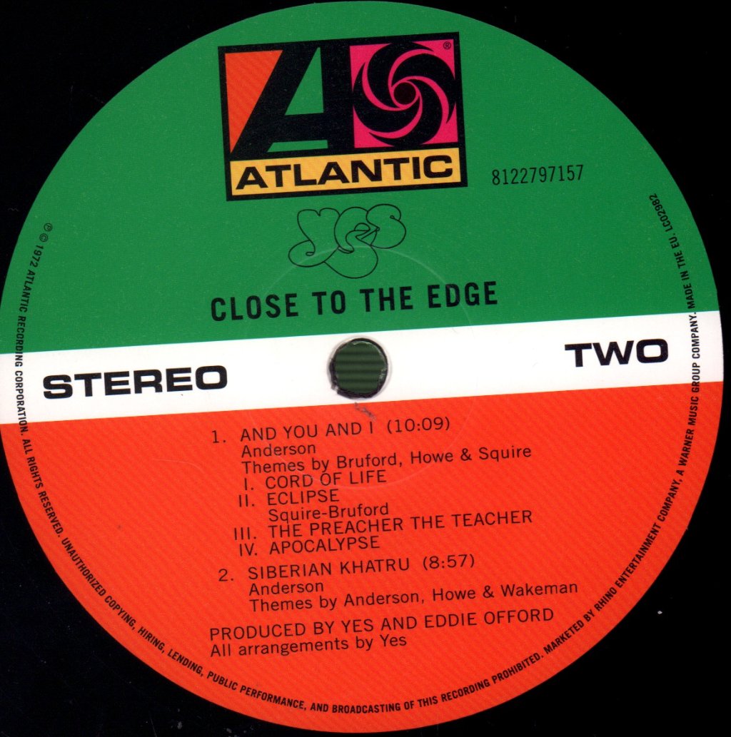 Yes - Close To The Edge - Lp