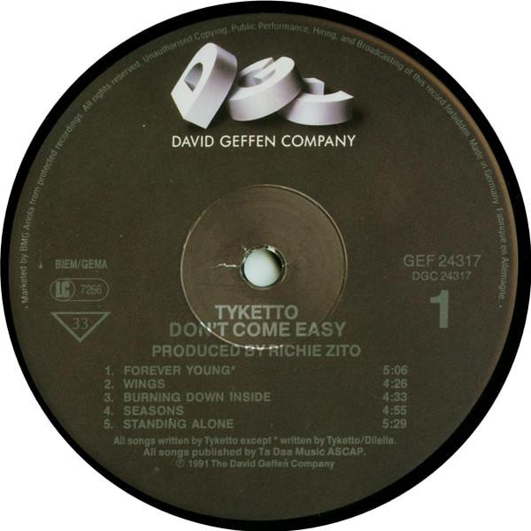 Tyketto - Don't Come Easy - Lp