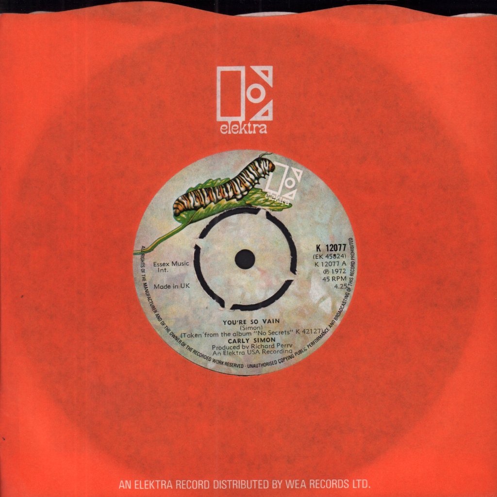 Carly Simon - You're So Vain - 7 Inch