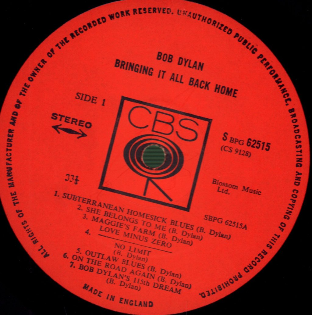 Bob Dylan - Bringing It All Back Home - Lp
