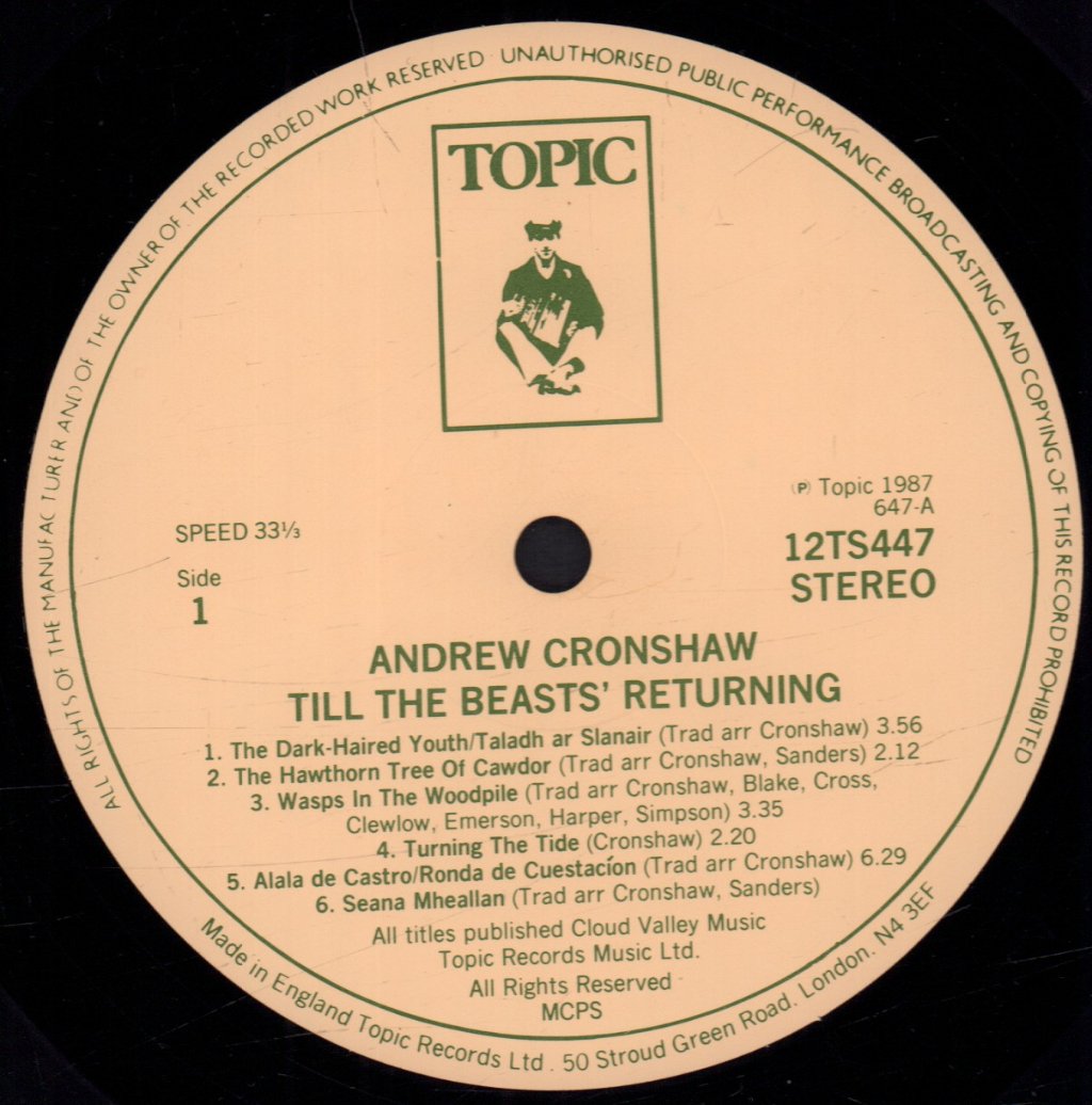 Andrew Cronshaw - Till The Beasts Returning - Lp