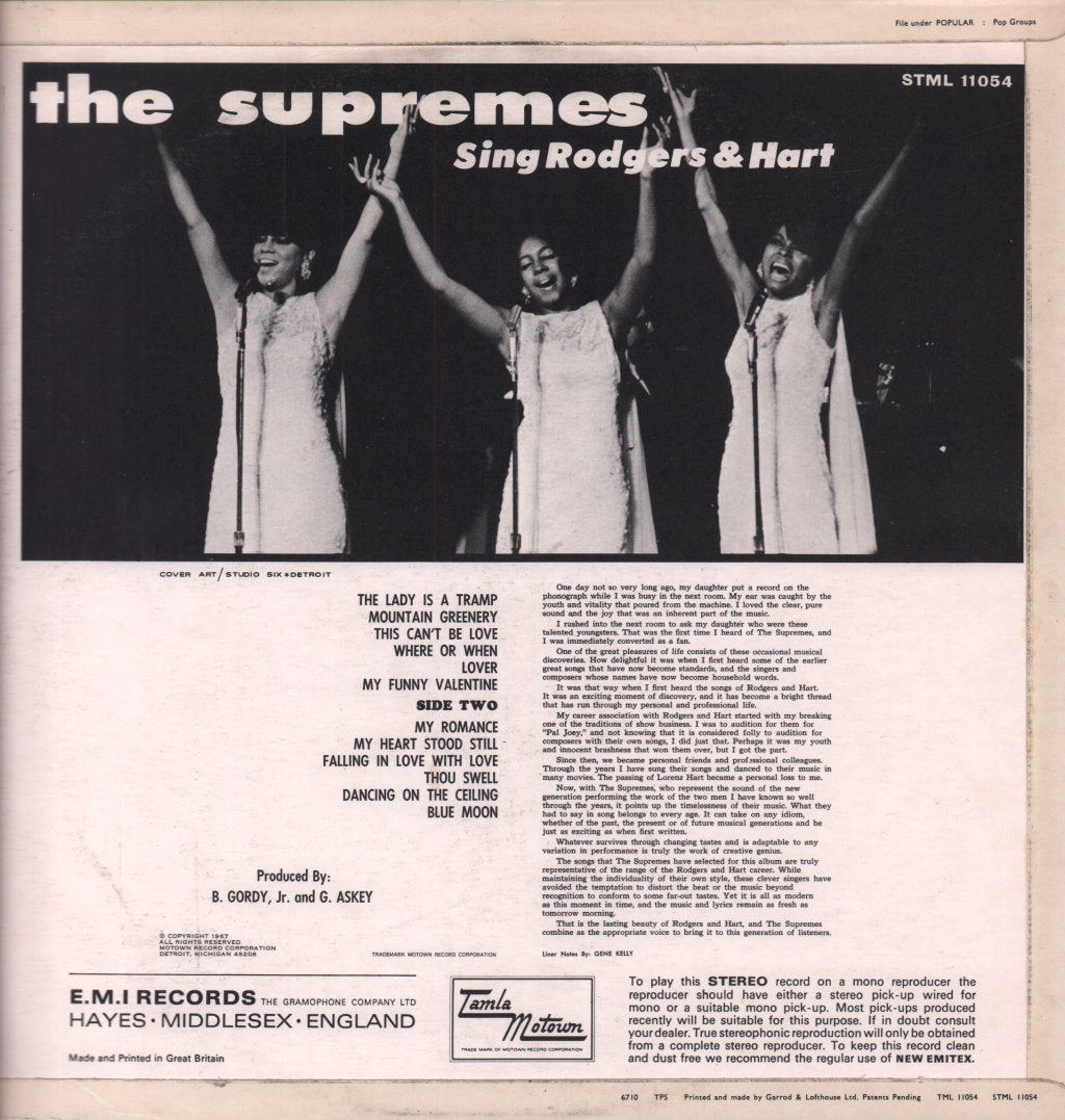 Supremes - Supremes Sing Rodgers & Hart - Lp
