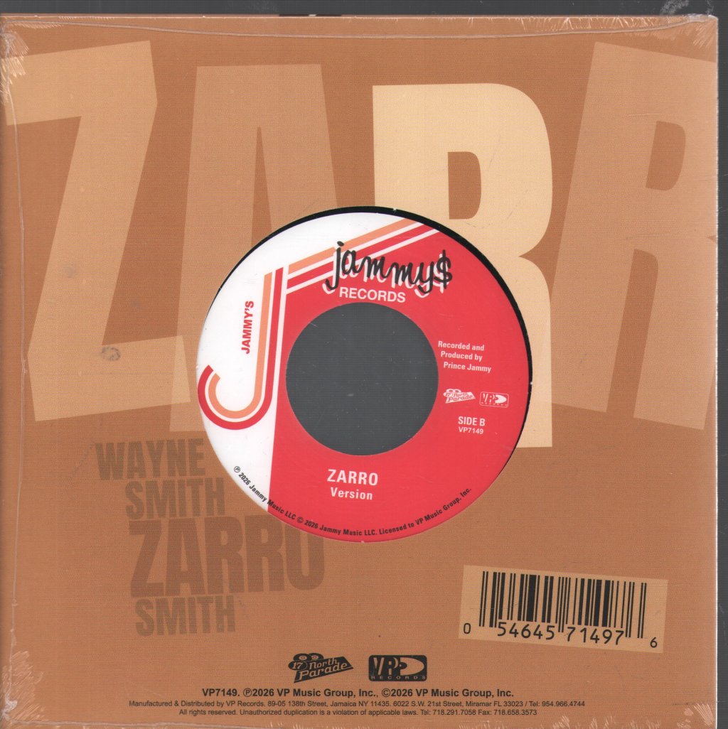 Wayne Smith & Prince Jammy - Zarro (Zorro) - 7 Inch