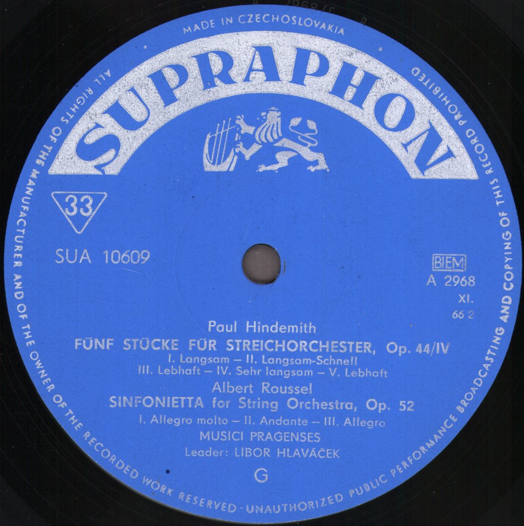 Musici Pragenses - Music For Chamber Orchestra - Lp