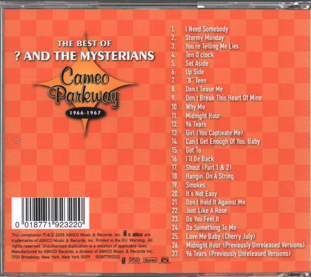 ? & The Mysterians - Best Of ? And The Mysterians (Cameo Parkway 1966-1967) - Cd
