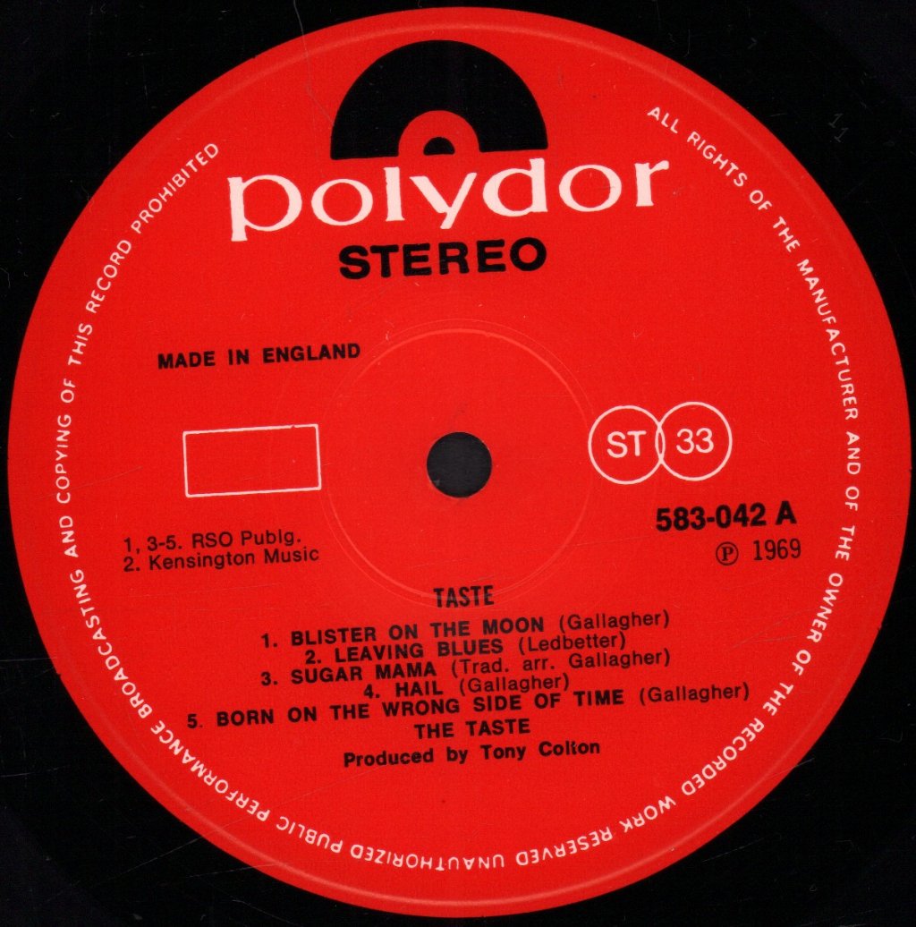 Taste (Rory Gallagher) - Taste - Lp