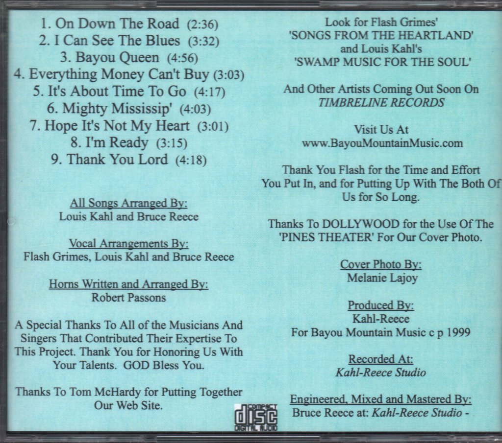 flash grimes and louis kahl - on down the road - Cdr