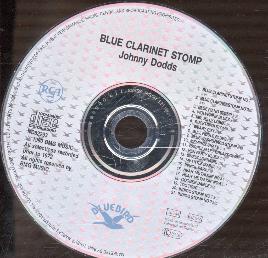 Johnny Dodds - Blue Clarinet Stomp - Cd