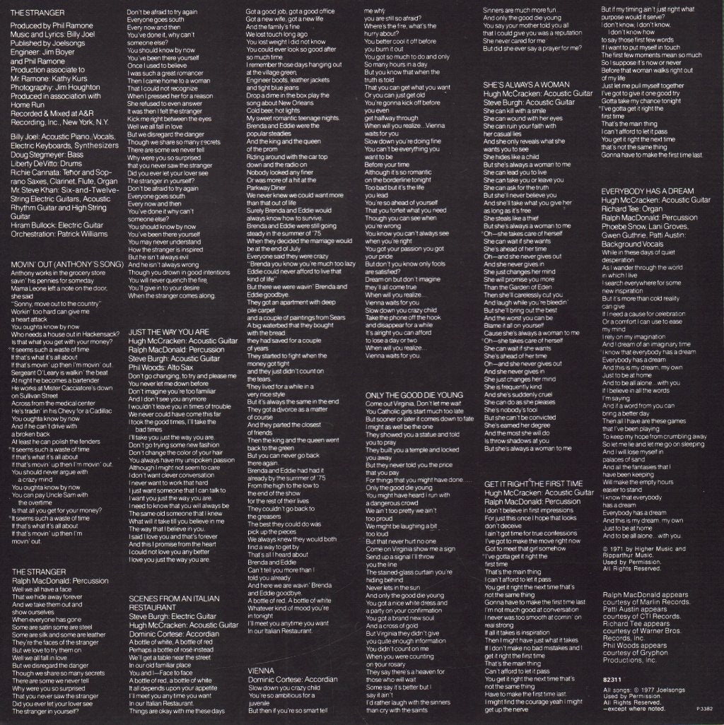 Billy Joel - Stranger - Lp