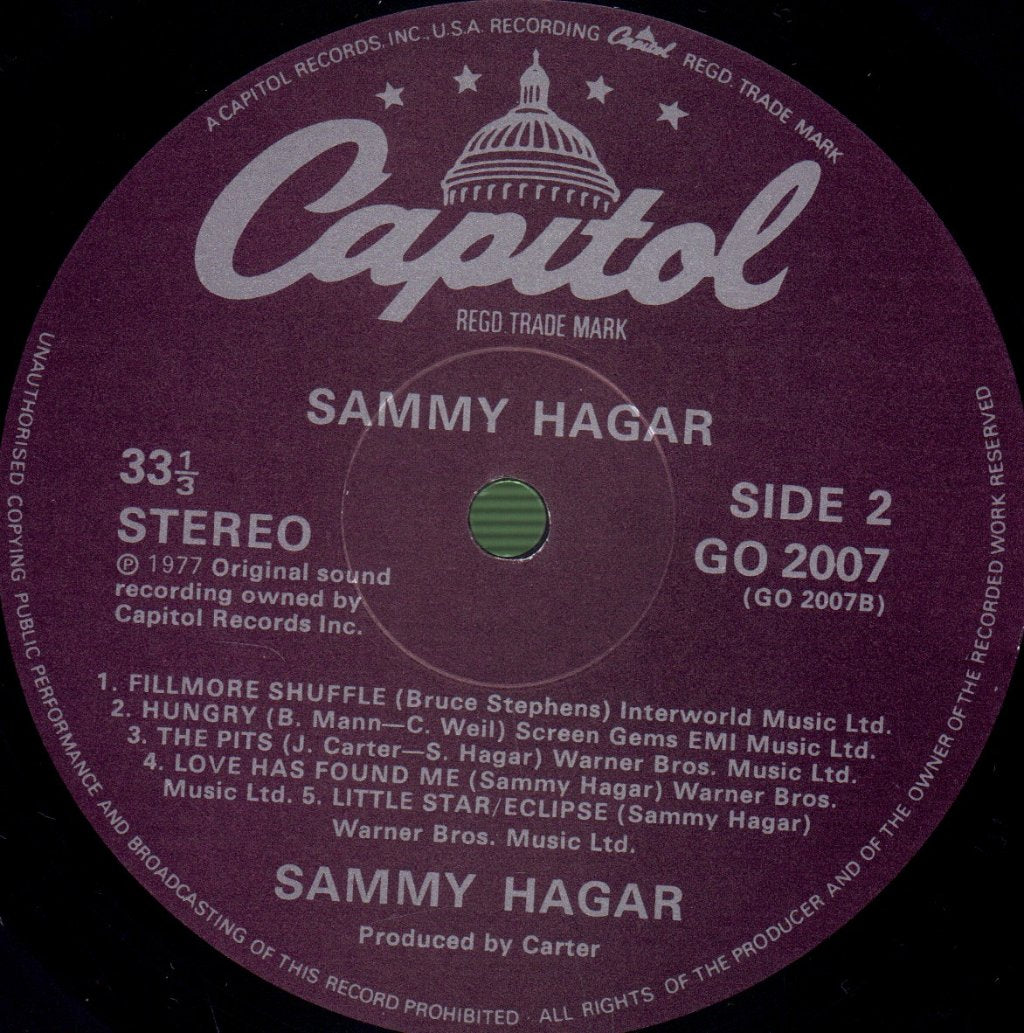 Sammy Hagar - Sammy Hagar - Lp