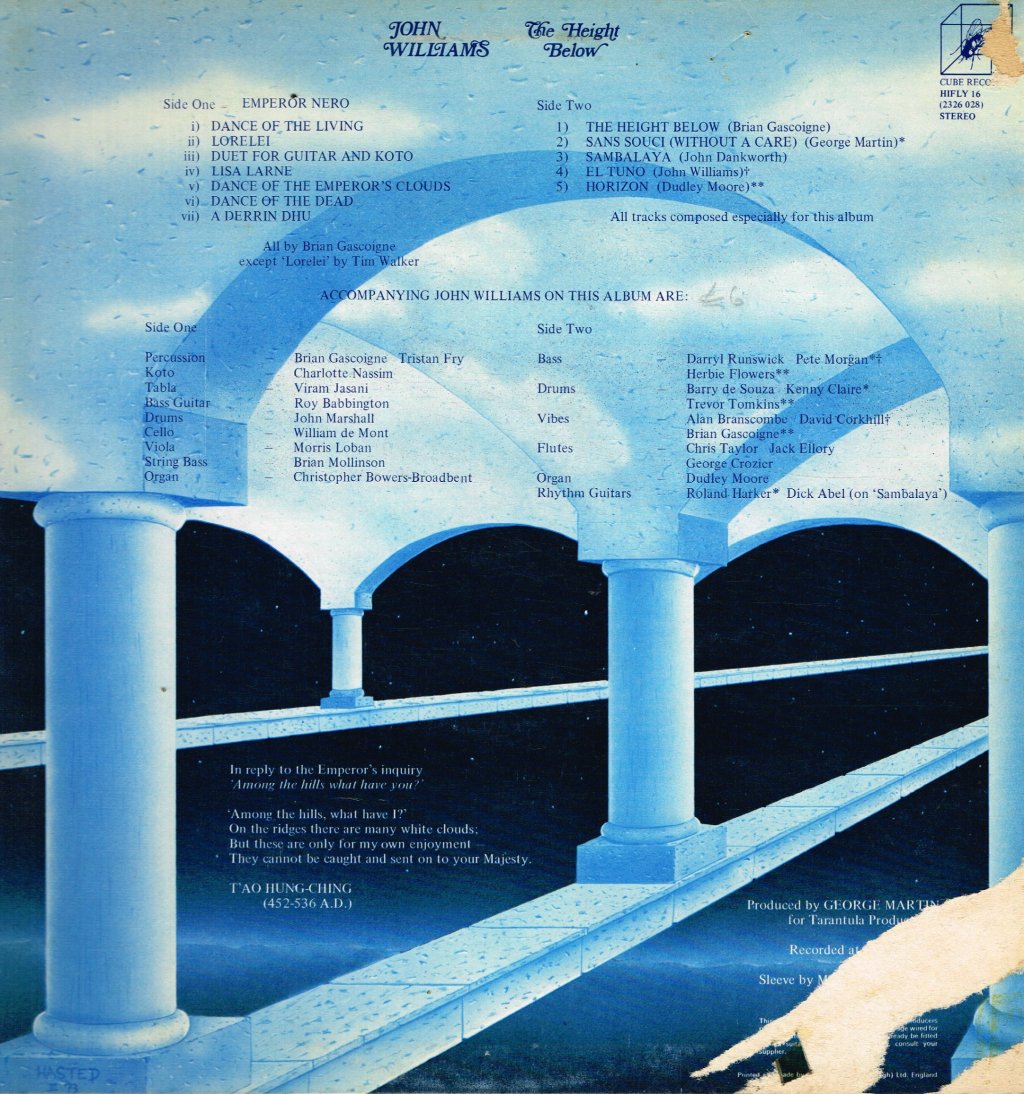 John Williams (Guitarist) - Height Below - Lp